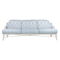 White Lacquered Wrought Iron Sofa and Two Armchairs in the Style of Emilio Terry