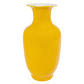 Set of Six Yellow Chinese Ceramic Vases