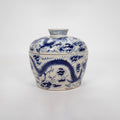 A Chinese Blue and White Porcelain Rice Bowl and Cover with Dragon Motif
