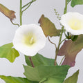 Porcelain Two-Stem Morning Glory in a Wood Pot