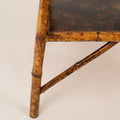 A Chinoiserie Decorated Bamboo Side Table in the manner of Jean-Baptiste Kohn