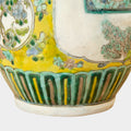 A Pair of 19th Century Chinese Rouleau Famille Verte Lamps