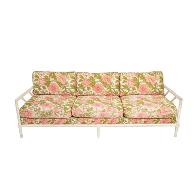 A Faux Bamboo Fretwork Living Room Set