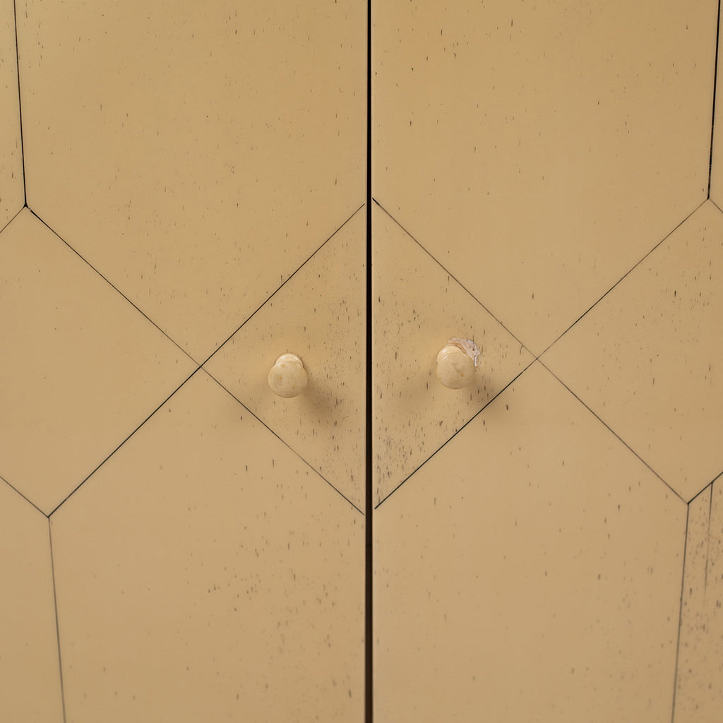 Faux Bone Cabinet in the Style of Karl Springer