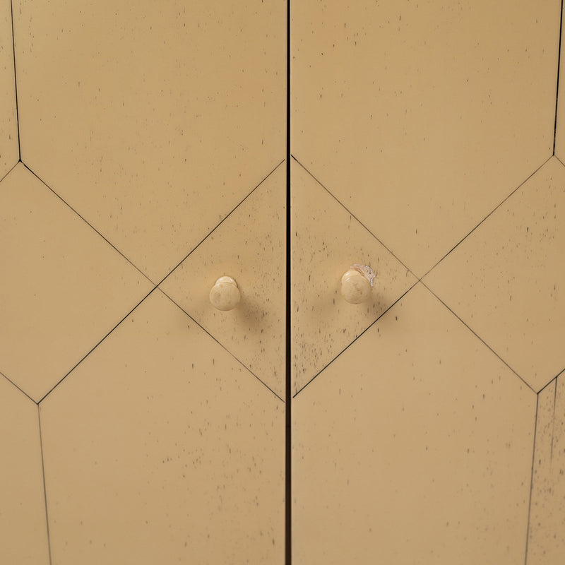 Faux Bone Cabinet in the Style of Karl Springer