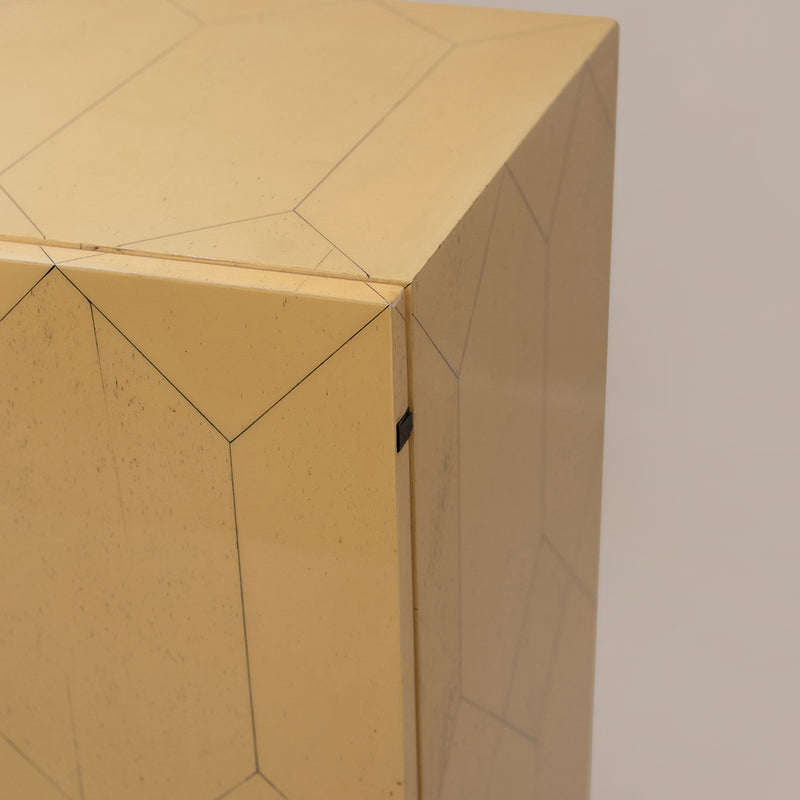 Faux Bone Cabinet in the Style of Karl Springer