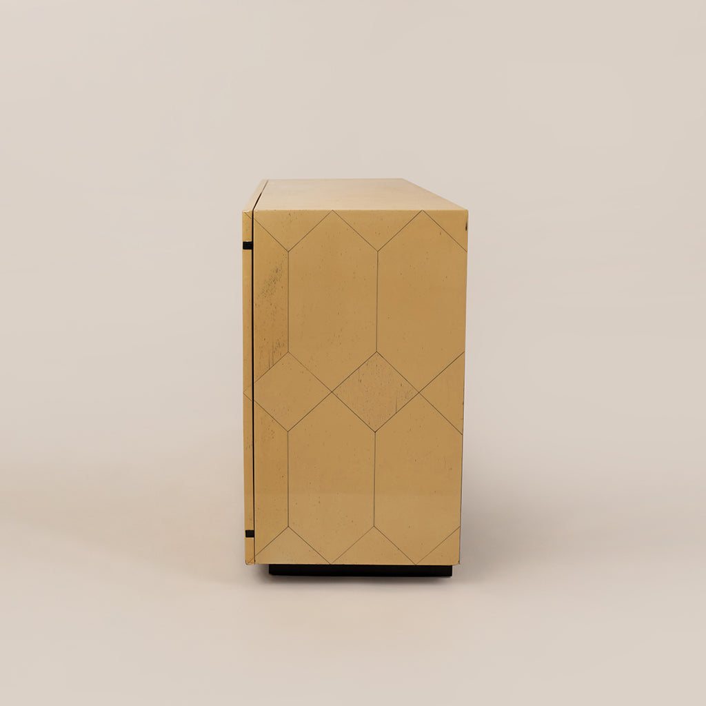 Faux Bone Cabinet in the Style of Karl Springer