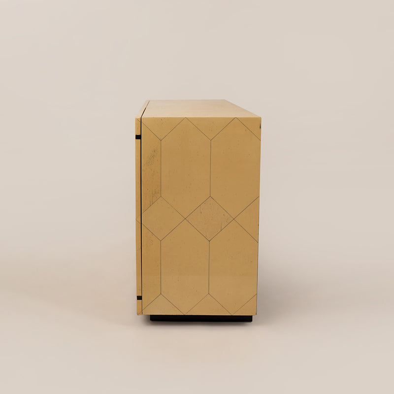 Faux Bone Cabinet in the Style of Karl Springer