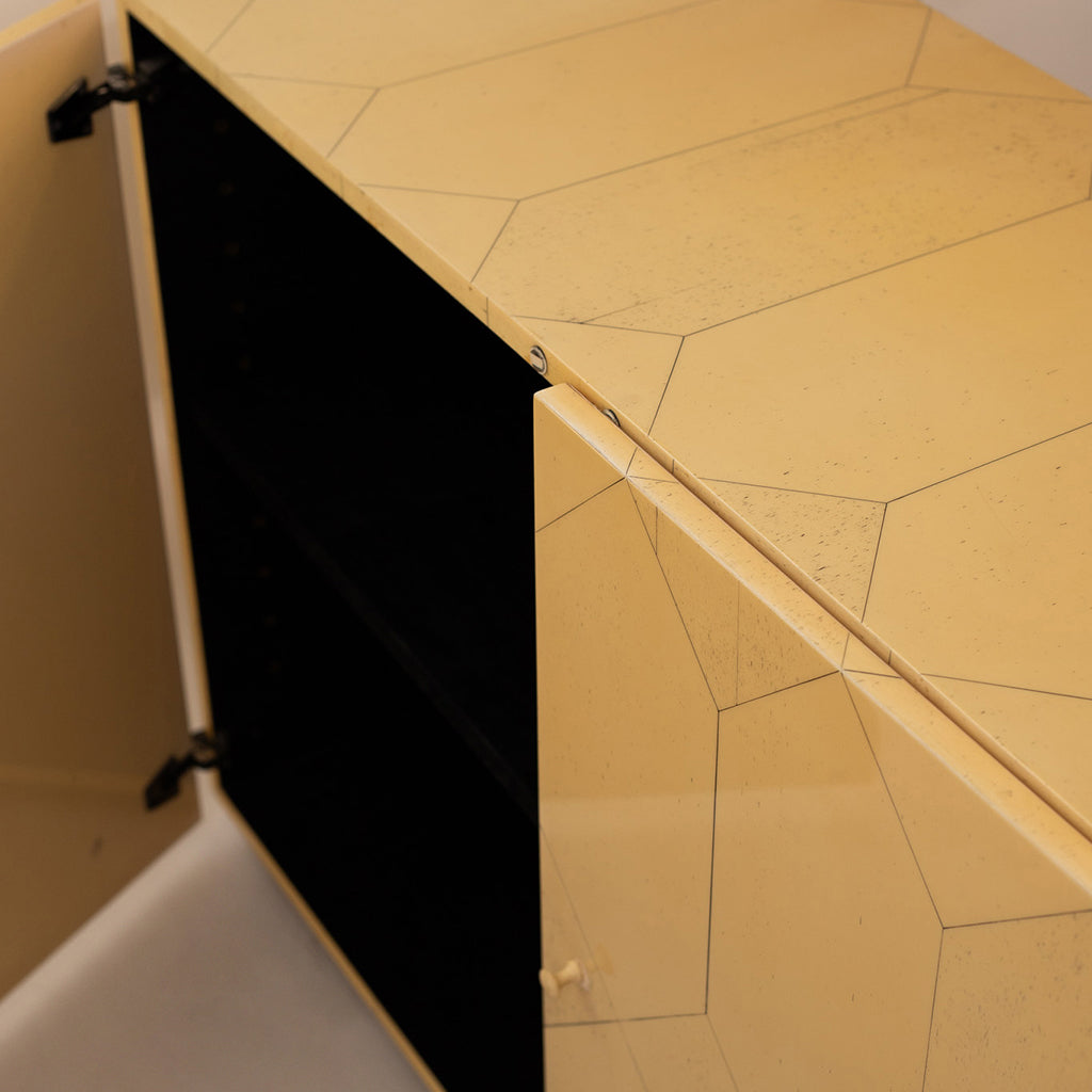 Faux Bone Cabinet in the Style of Karl Springer