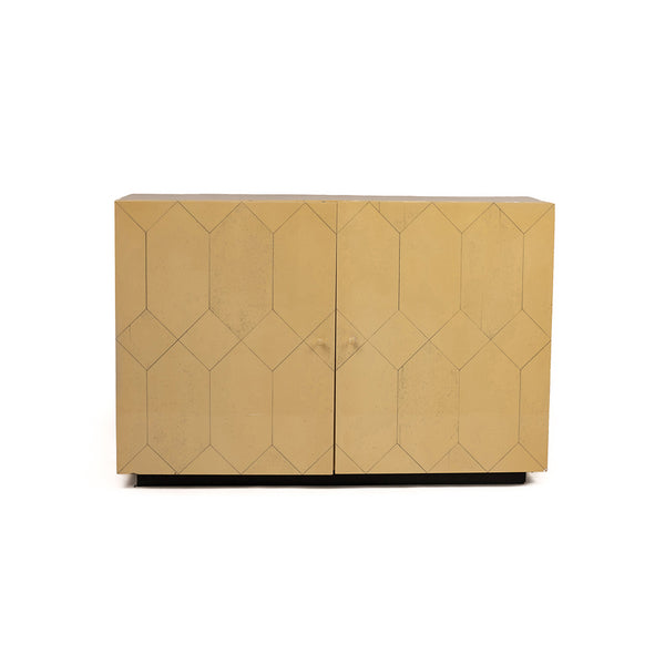 Faux Bone Cabinet in the Style of Karl Springer