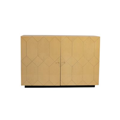 Faux Bone Cabinet in the Style of Karl Springer