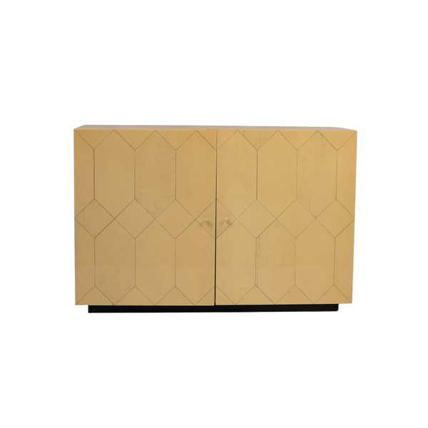 Faux Bone Cabinet in the Style of Karl Springer