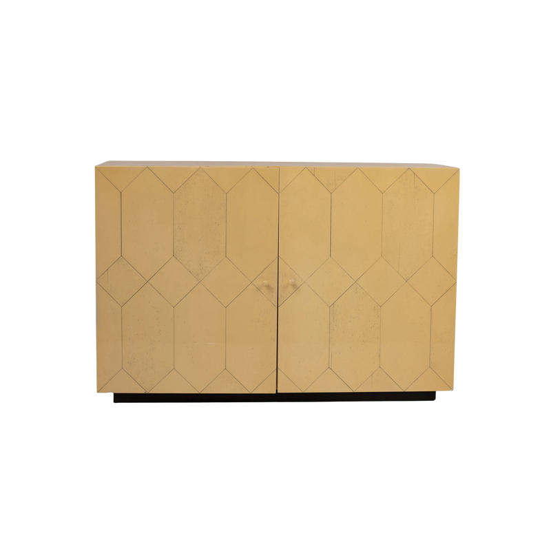 Faux Bone Cabinet in the Style of Karl Springer