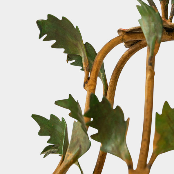 A Pair of Folate Three-Light Tole Sconces