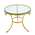 Gilt Metal Gueridon with Smoked Glass Top in the style of Maison Jansen