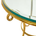Gilt Metal Gueridon with Smoked Glass Top in the style of Maison Jansen