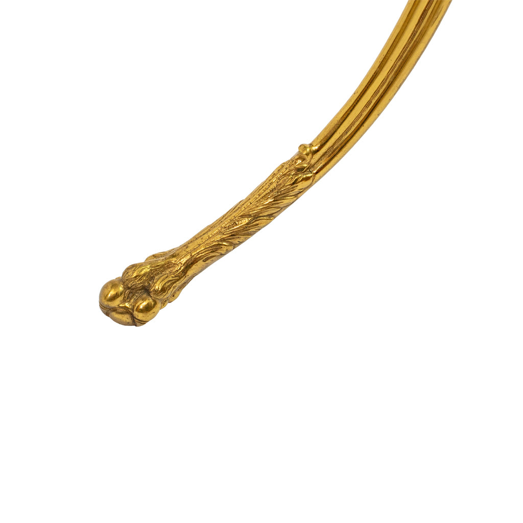 Gilt Metal Gueridon with Smoked Glass Top in the style of Maison Jansen