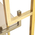 Four Shelf Brass and Stainless Steel Bookcase by Romeo Rega