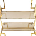 Four Shelf Brass and Stainless Steel Bookcase by Romeo Rega