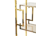 Four Shelf Brass and Stainless Steel Bookcase by Romeo Rega