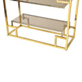 Four Shelf Brass and Stainless Steel Bookcase by Romeo Rega