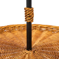 Floor Lamp with Rattan Drink Table in the Style of Audoux Minet