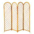 Rattan and Bamboo Four Part Screen