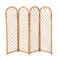 Rattan and Bamboo Four Part Screen