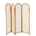 Rattan and Bamboo Four Part Screen