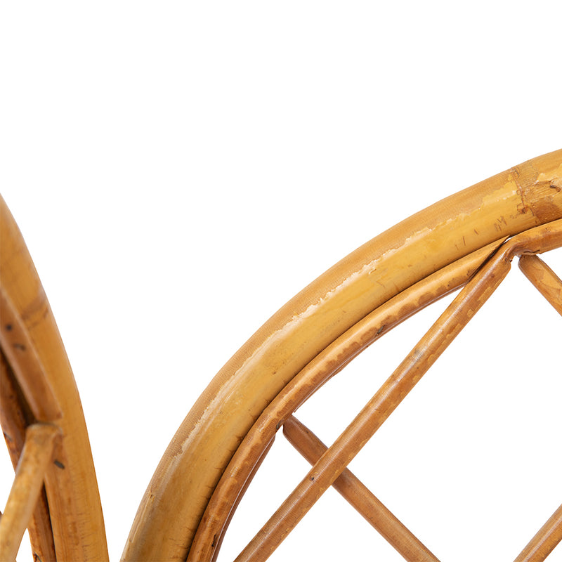 Rattan and Bamboo Four Part Screen