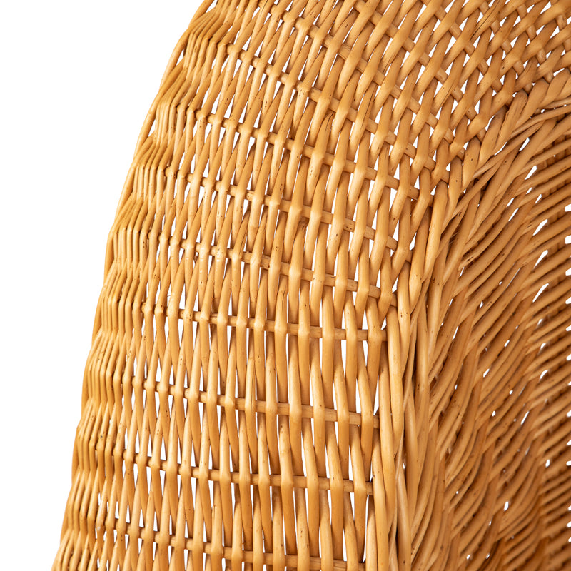 Pair of Oversized Rattan Lounge Chairs