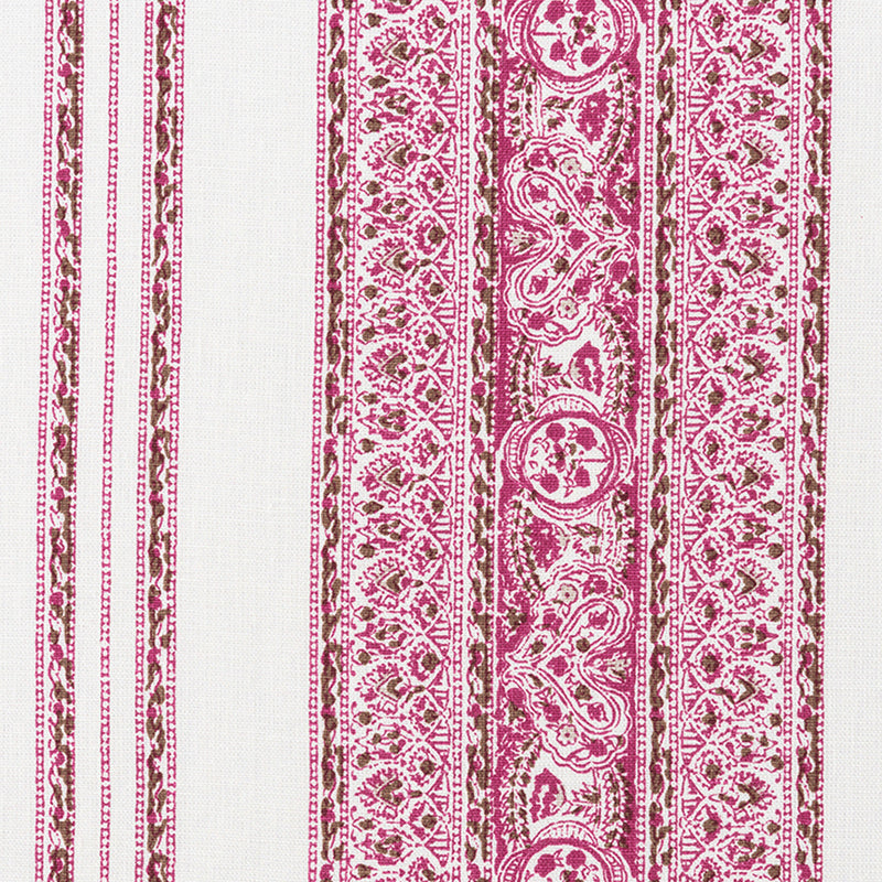 Jaipur Stripe - Cerise & Sable (Memo)