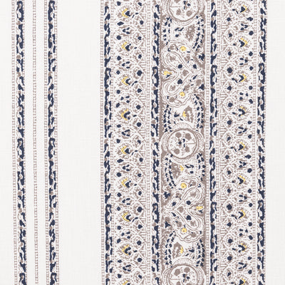 Jaipur Stripe - Pewter & Saffron (Memo)