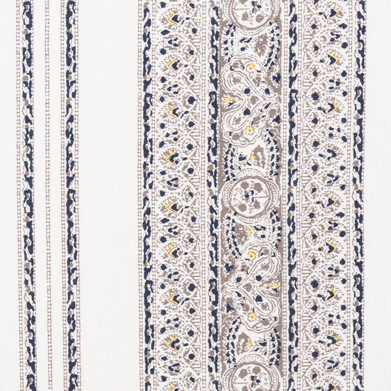 Jaipur Stripe - Pewter & Saffron (Memo)