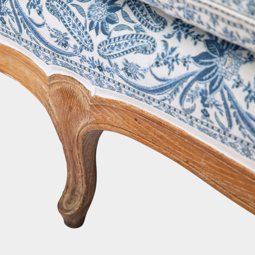 A Louis XV Style Three Seat Sofa in Srinagar and Srinagar Stripe