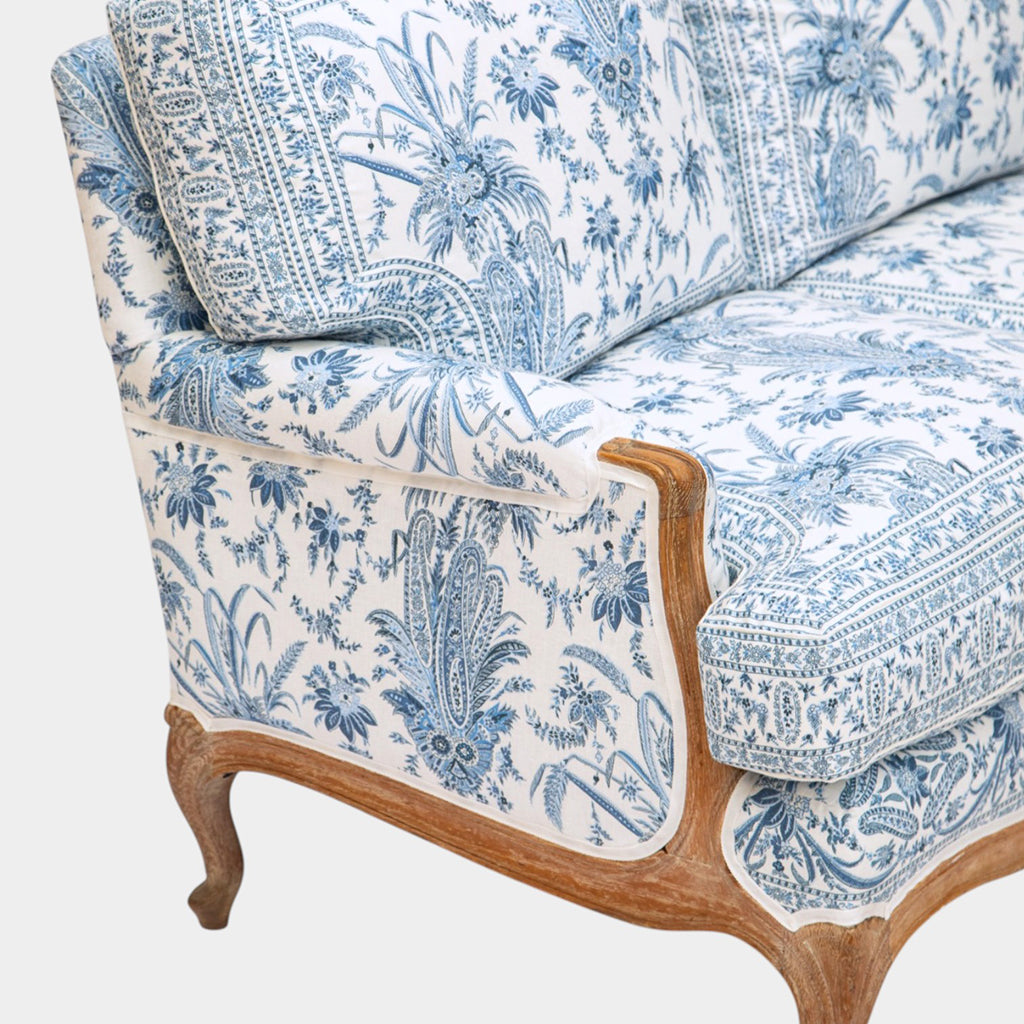 A Louis XV Style Three Seat Sofa in Srinagar and Srinagar Stripe