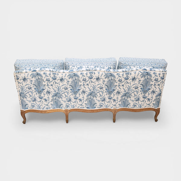 A Louis XV Style Three Seat Sofa in Srinagar and Srinagar Stripe