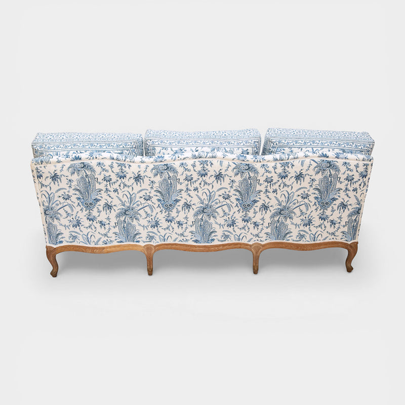 A Louis XV Style Three Seat Sofa in Srinagar and Srinagar Stripe