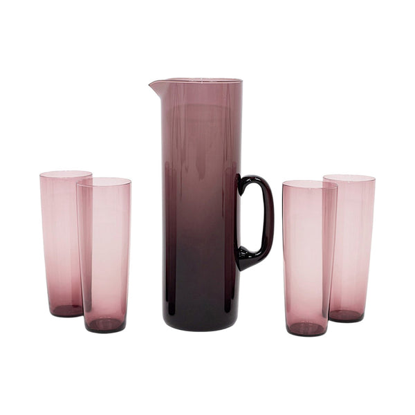 Modernist Glass Pitcher and Glasses by Timo Sarpaneva and Tapio Wirkkala