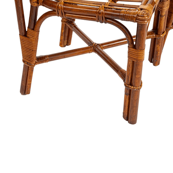 Pair of Vintage Bielecky Rattan and Wicker Chairs with Woven Seat