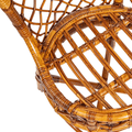 A Near Pair of Vintage Bielecky Round Rattan Chairs with Woven Seat