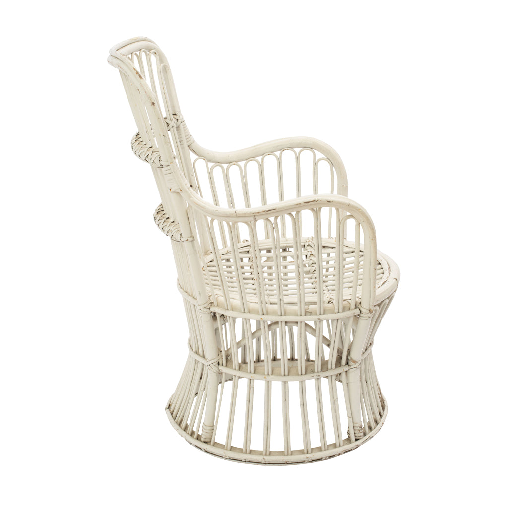 A Pair of Vintage Rattan Armchairs by Bonacina