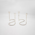 A Pair of Sterling Silver Modern Candelabras