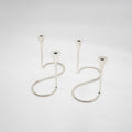 A Pair of Sterling Silver Modern Candelabras