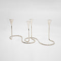A Pair of Sterling Silver Modern Candelabras