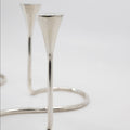 A Pair of Sterling Silver Modern Candelabras