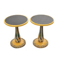Pair of Jugendstil Slate-Topped Painted Wood Side Tables