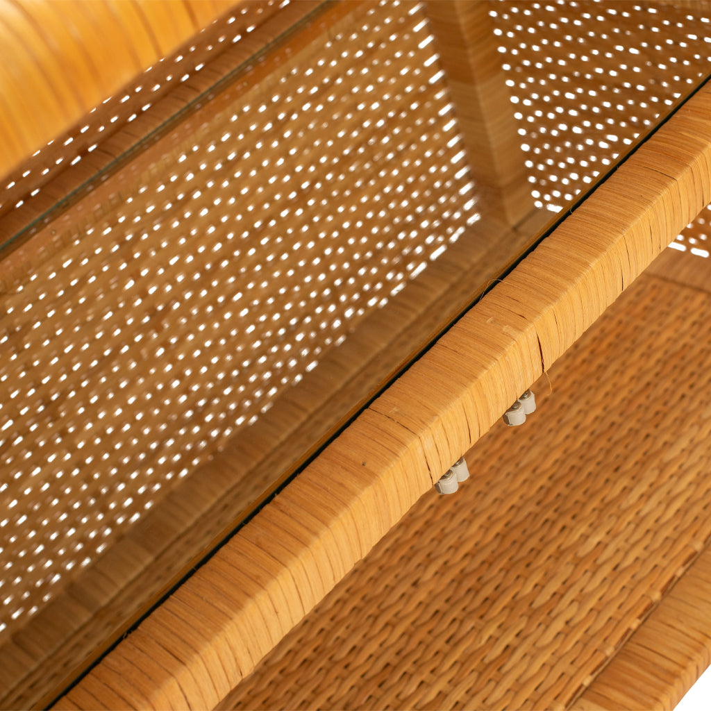 Pair of Rattan Cabinets