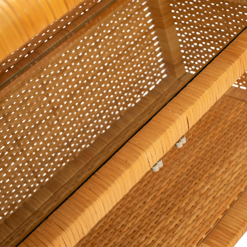 Pair of Rattan Cabinets