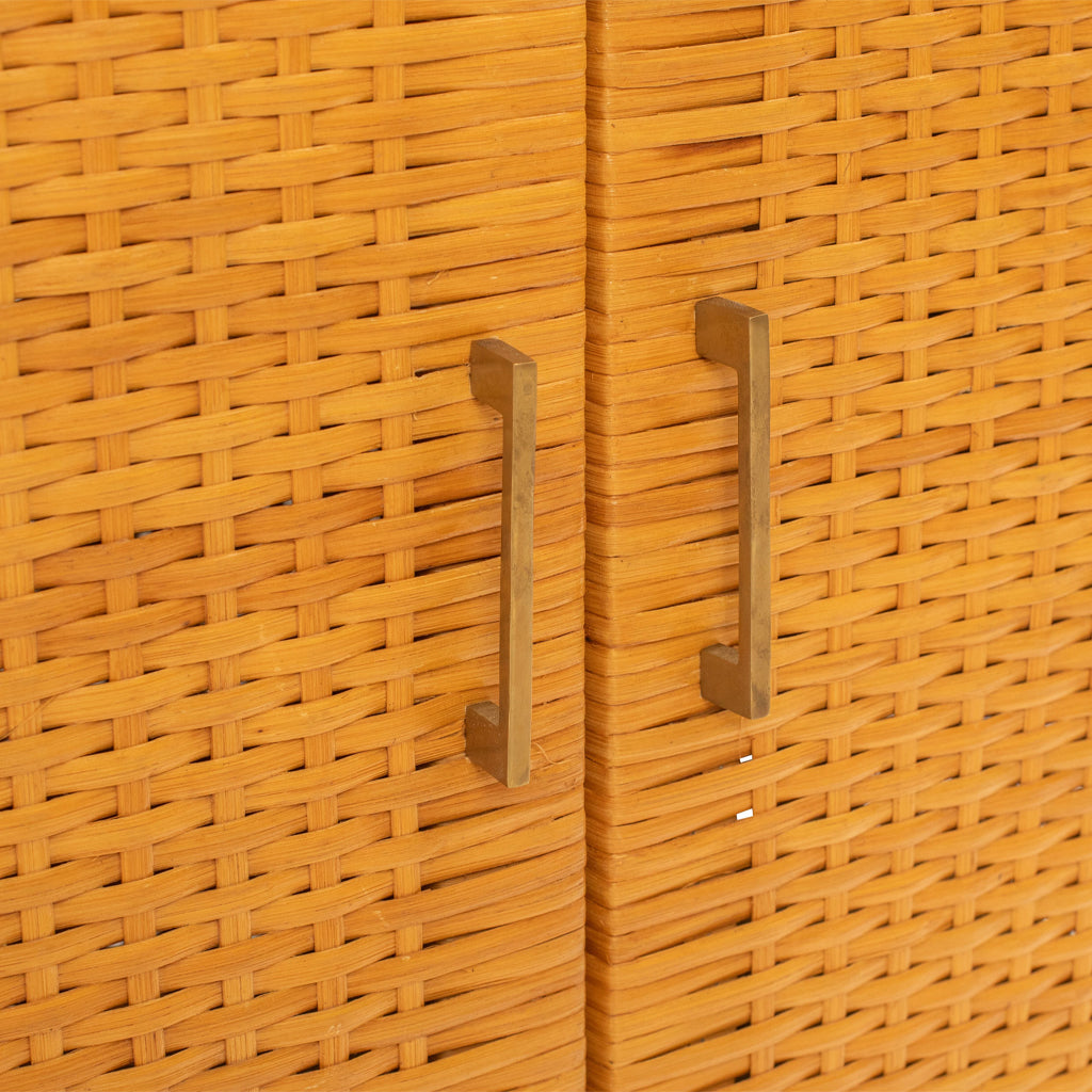 Pair of Rattan Cabinets